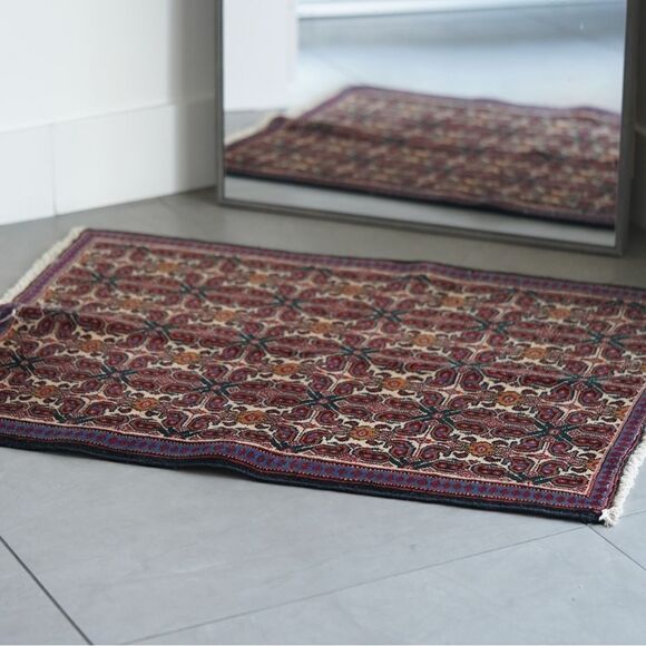 Unique Vintage Hand-Knotted Wool Rug | 3' x 2'4" | Turkish Prayer & Accent Rug | - Picture 7 of 10